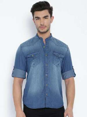 Locomotive Blue Denim Casual Shirt