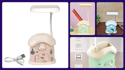 Chargeable 3-in-1 Pen holder, Lamp & Piggy Bank: Cute Korean Gift in India 2025