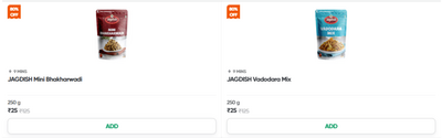 Instamart: Jagdish Namkeen and Snacks Upto 80% Off 