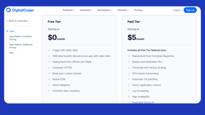 host a small website or an app for free