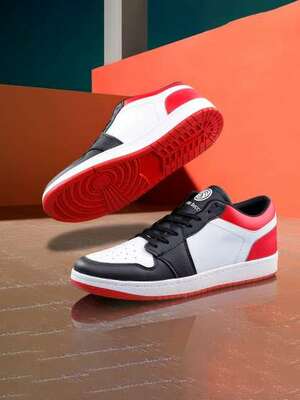 bacca bucci Men Colourblocked Perforated Sneakers