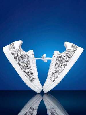 bacca bucci Men White Printed Sneakers