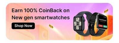 Earn 100% Supercoins on Smartwatches (Samsung, alt, Fireboltt)