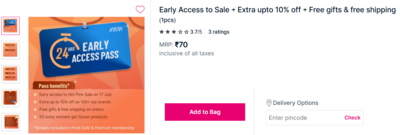 How to Buy and Use Nykaa Sale Pass at Rs.70? Early access + Extra 10% OFF