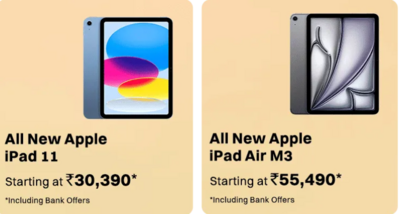 Croma Independence Day Sale 2025 iPad 11 Starts from ₹30,990