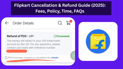 Flipkart Cancellation & Refund Guide (2025): Fees, Policy, Time, FAQs