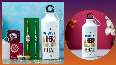 Rakhi Gift Hamper For Brother with Free Rakhi, Printed Sipper and Keychain Combo
