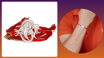 Milan Jewellers 99.5% Fine Silver Rakhi for Brothers