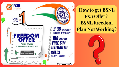 BSNL Rs.1 Offer (BSNL Freedom Plan) Details!