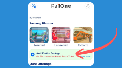 How to Book Train Tickets via RailOne app at 20% Discount (Diwali Festive Scheme)