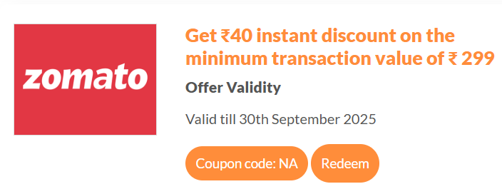 Zomato App Zomato New Coupons Buy Zomato Gift Cards Get Flat 5% Off - Main Image