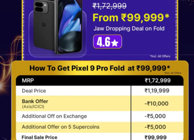 Flipkart Big Billion Days 2025 Google Pixel 9, Pixel 9 Pro Fold & XL, Pixel 10 Prices