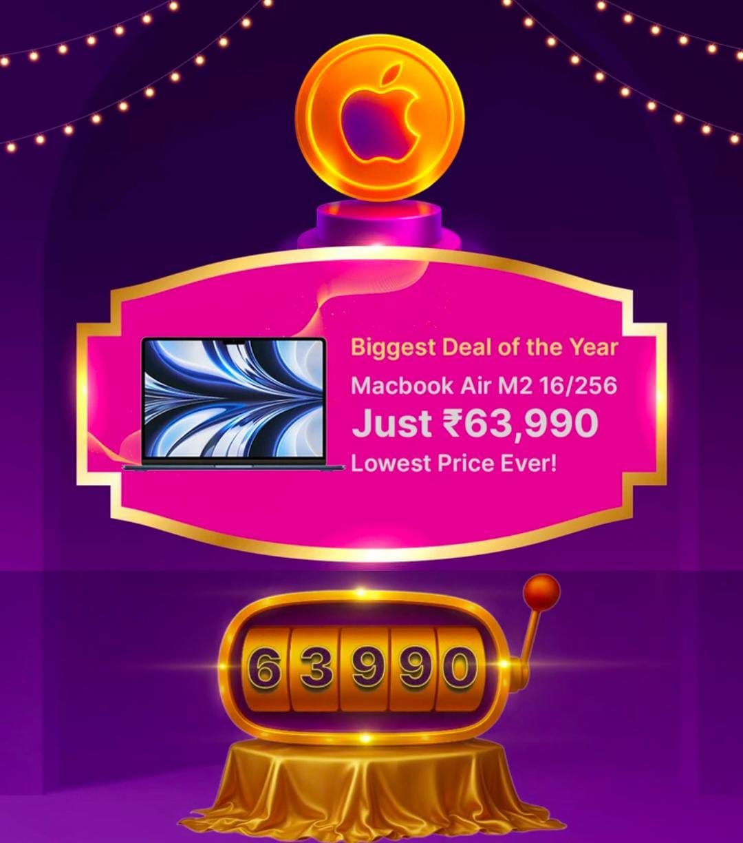 Macbook Air M2 BBD price ₹63,990