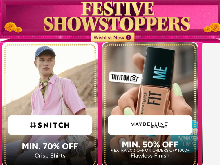 Myntra Big Fashion Festival Sale Offers on Nike, H&M, Snitch, Jack & Jones, The Face Shop