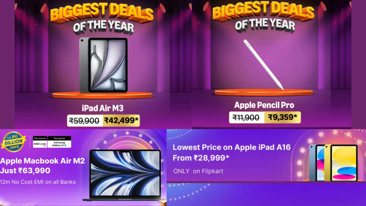 Apple Pencil, MacBook & iPad Deals in Flipkart BBD & Amazon GIF Sale 2025