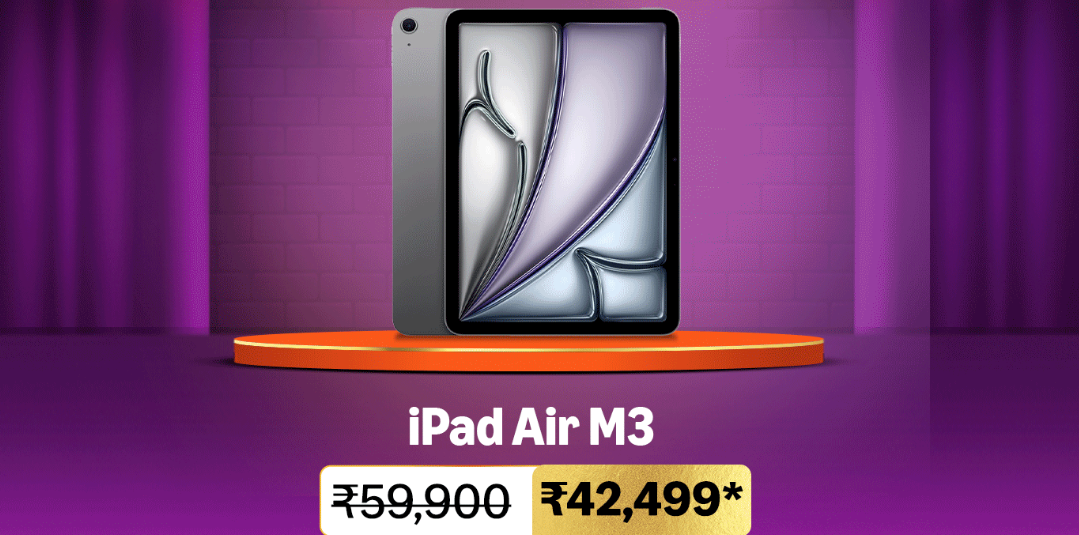 iPad Air M3 at ₹42,499 in Amazon Great Indian Festival Sale 2025
