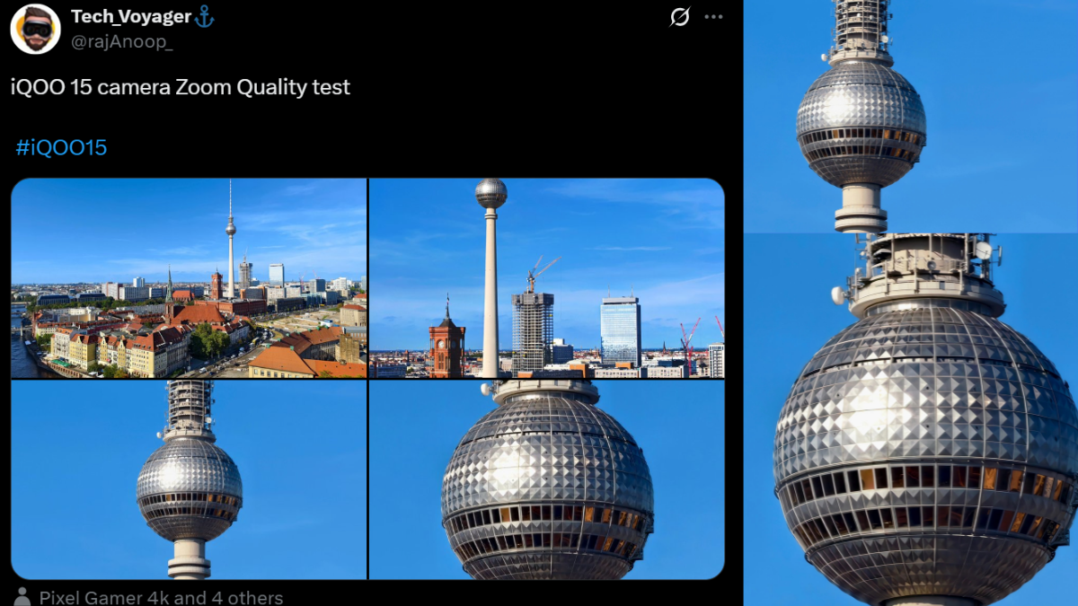 camera zoom quality of the iQOO 15