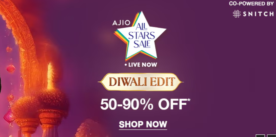 Ajio All Sparkling Mega Diwali Sale 2025 (Upcoming)
