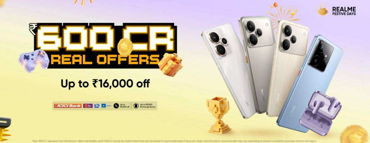 Realme Big Diwali Sale 2025 Offers Upto ₹16,000 Discount