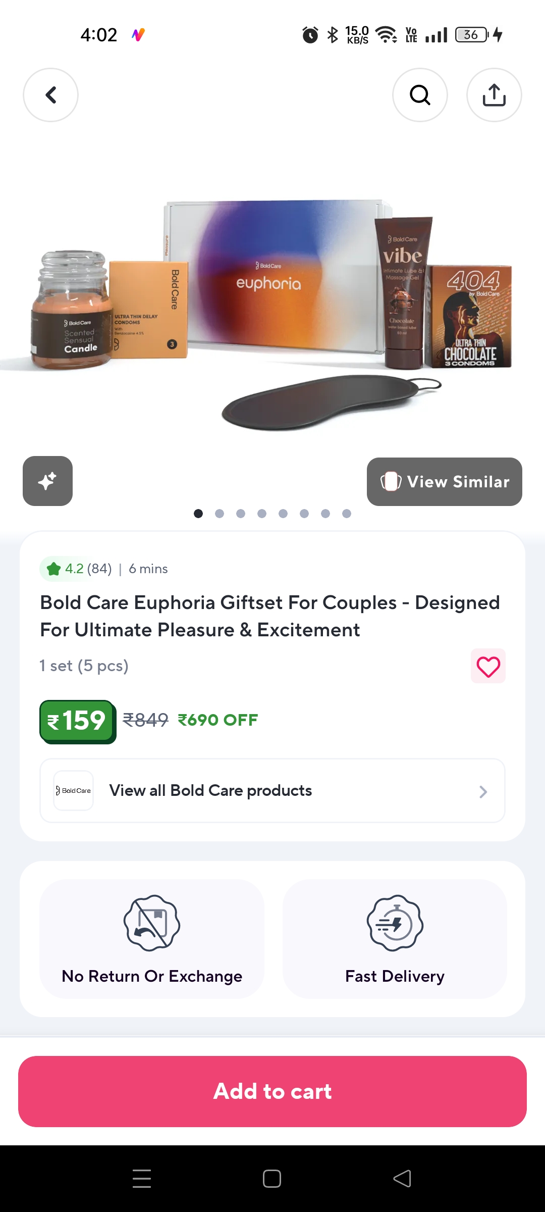 18+ Bold Care Euphoria Giftset For Couples - Designed For
