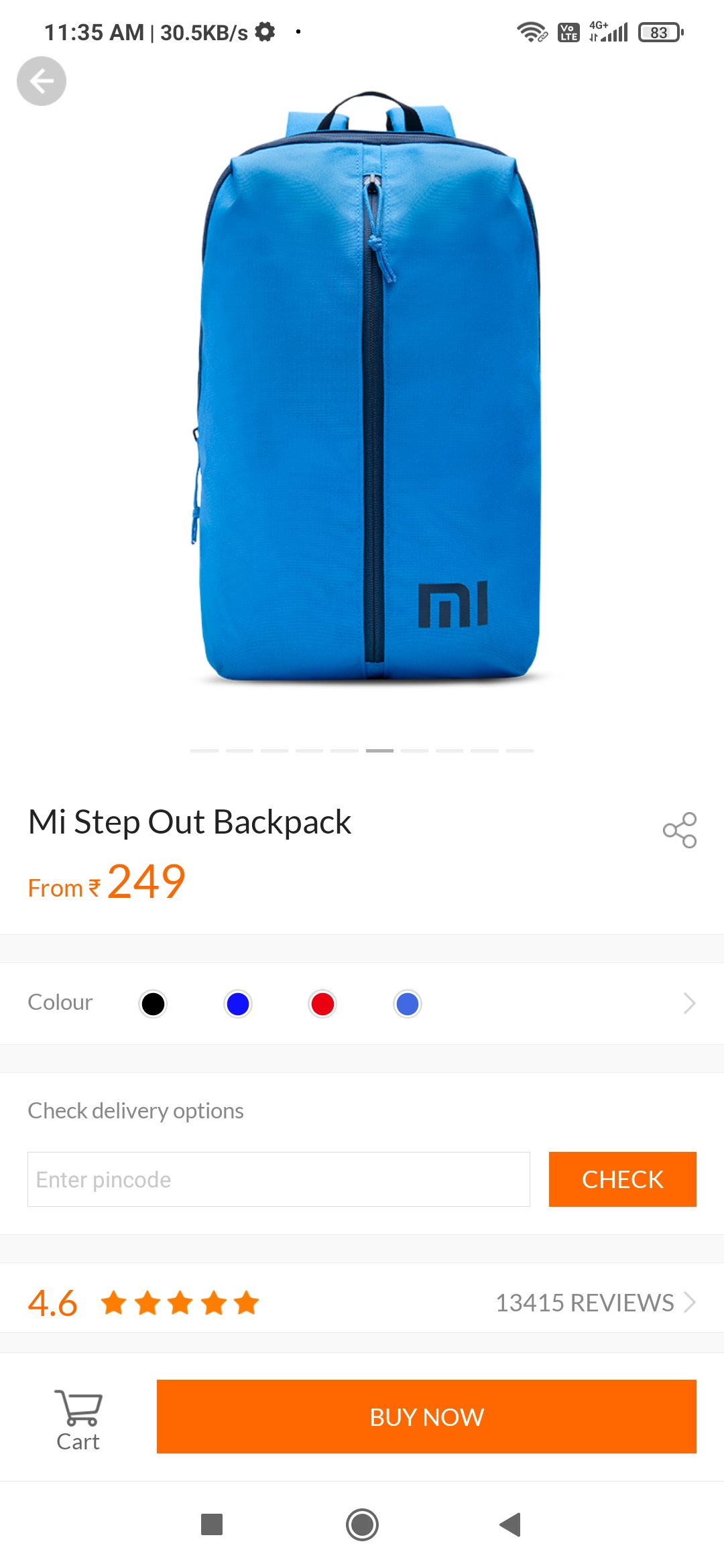 Mi Step Out Backpack on Mi Store From 249 DesiDime