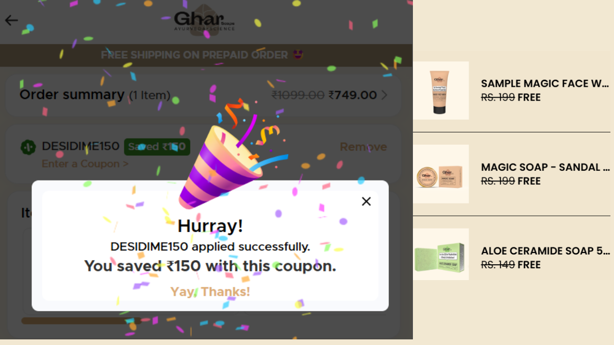 Ghar Soaps Coupon Code