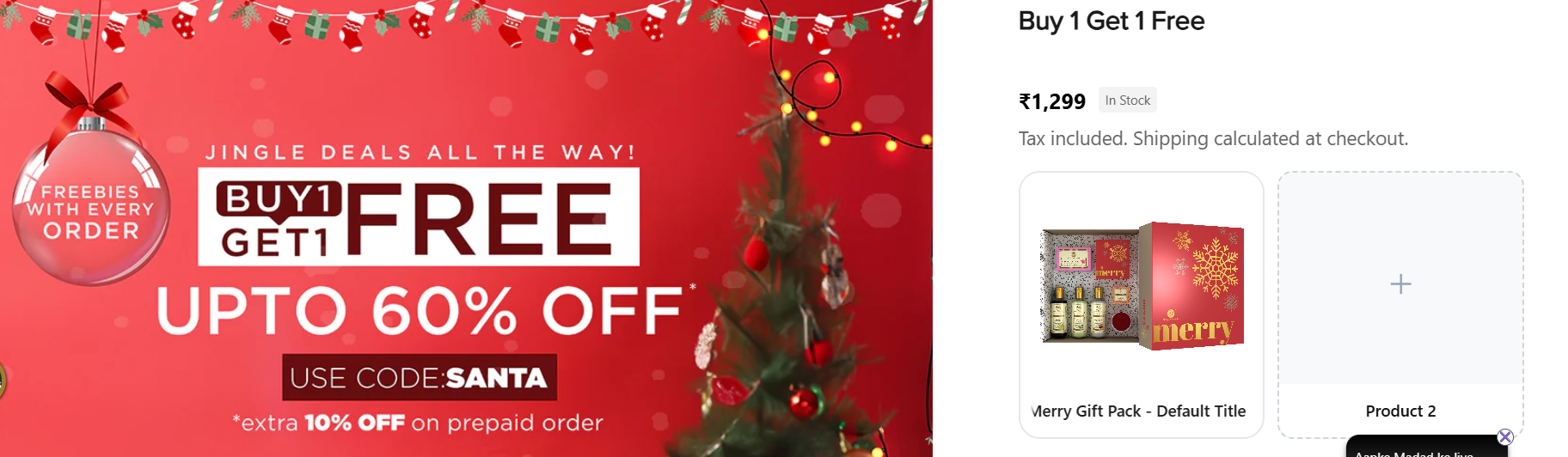 Khadi Natural Christmas Sale 2025 Buy 1 Get 1 Free + Upto 60% OFF + Coupon Code