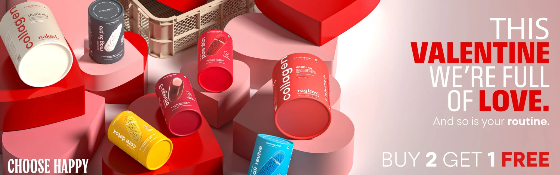 Your Happy Life Valentines Offers on Supplements, Collagen, Serums & Haircare