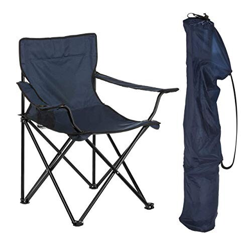 Niyam Folding Chair Big Camping Chair  (Nevy Blue)