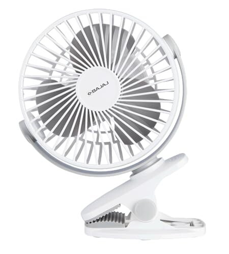 Bajaj Pygmy Mini Fan 110MM | USB Charging White