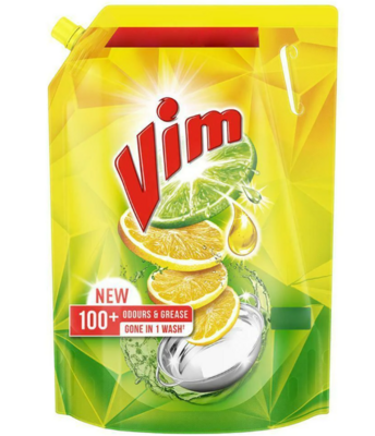 Vim Lemon Dishwash Liquid 3 L get Vim Ultra Pro Lemongrass With Salt Floor Cleaner 1.8 L at Rs.1