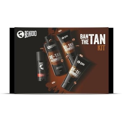 Beardo Ban the Tan Kit | Grooming kit for men | Detan Facewash | Detan Bodywash | Detan Face Scrub | Whisky smoke perfume body spray for men 