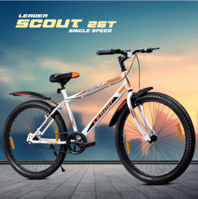 LEADER Scout MTB 26T Mountain Bicycle without Gear Single Speed for Men