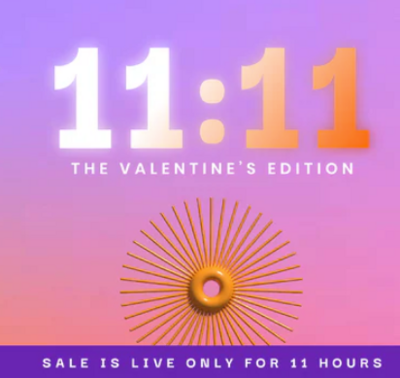 Bombae 11:11 The Valentines Edition - Get Personal Care Products starting at ₹11, ₹111, 444