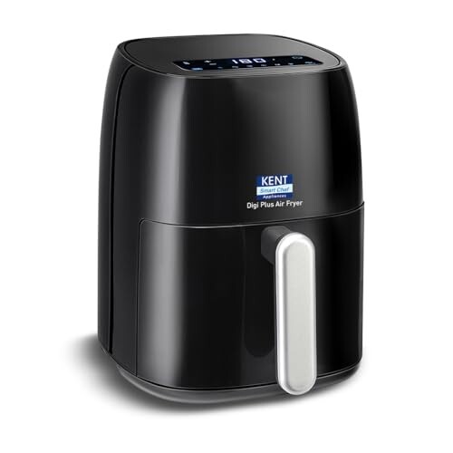 KENT Digi Plus Air Fryer | 4L Capacity & 1300W | Fry, Grill, Roast & Bake | Black