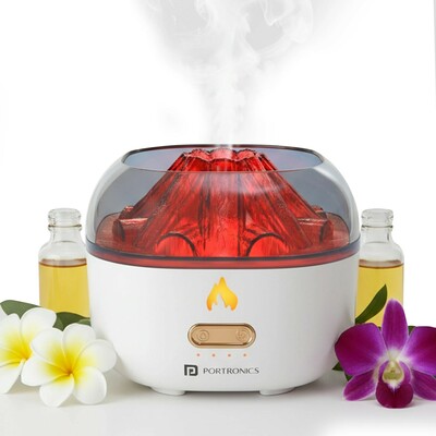 Magma Pro Aromatherapy Humidifier with Dual Light Modes, Type-C Powered Portable Room Air Purifier (White)