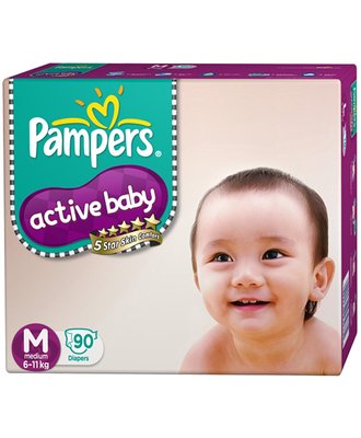 pampers active baby medium size diapers