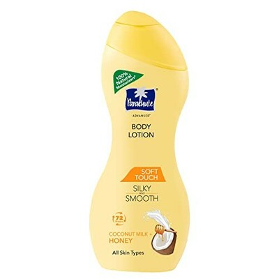 Parachute Advansed Soft Touch Body Lotion for Women & Men, All Skin types, 225ml | Pure Coconut Milk & Honey, 100% Natural, 72h Moisturisation