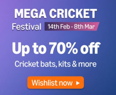Amazon Mega cricket Festival Upto 70% Off (14 Feb-8 Mar)