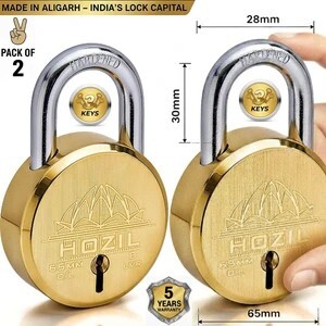 HOZIL 65MM Lotus Design | Hardened Shackle | Double Locking | 