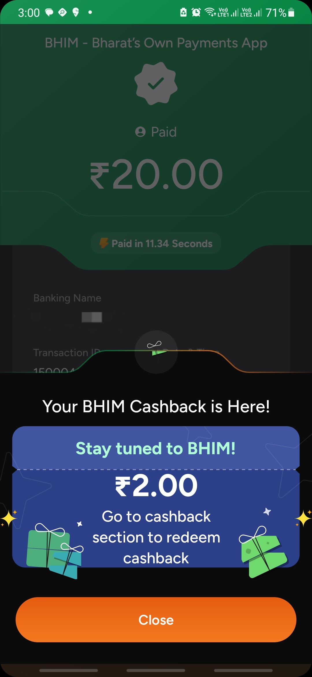 Bhim : Make 1 UPI Transaction P2P of 20Rs and Get upto 20Rs cashback ...