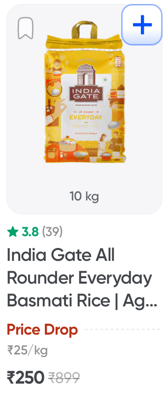 Instamart : India Gate All Rounder Aged Basmati Rice 10kg | DesiDime