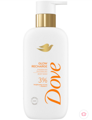 Dove 3% Brightening Serum + Vitamin C Glow Recharge Serum Body Wash - 300 ml
