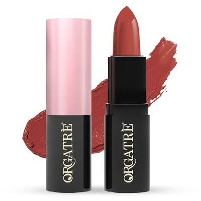 Orgatre MoodBliss Creamy Matte Long Lasting Bullet Lipstick (Chestnut Swirl, 3.2 gm)
