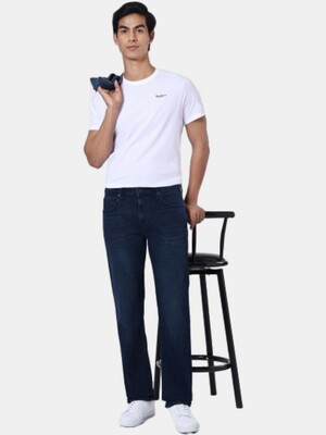  Pepe Jeans Men Holborne Straight Fit Mid Rise Stretchable Jeans 
