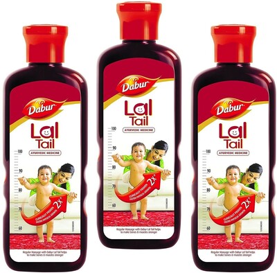 Dabur Lal Tail Ayurvedic Baby Oil (Pack Of 3) 1500ml
