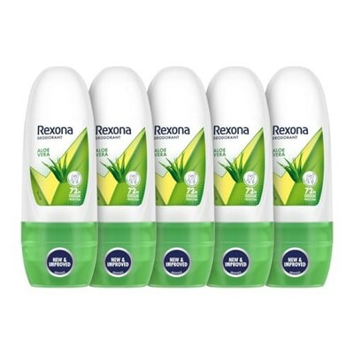 Rexona Aloe Vera Underarm Roll-On Deodorant for Women 25ML (Pack of 5)