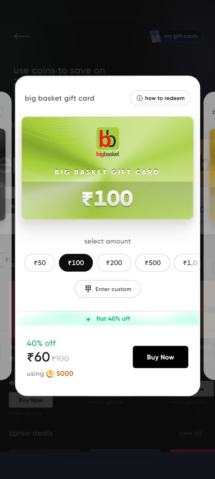 Big Basket Gv @ 40% discount 