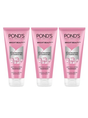 Buy Ponds Set Of 3 Bright Beauty Facewash With Niacinamide For Glass Skin 200 G Each - Face Wash And Cleanser for Unisex 30918029 | Myntra