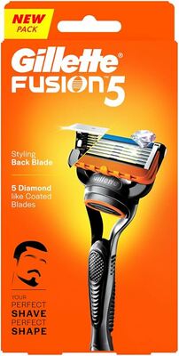 Gillette Fusion Manual Razor for Men with styling back blade for Perfect Shave and Perfect Beard Shape